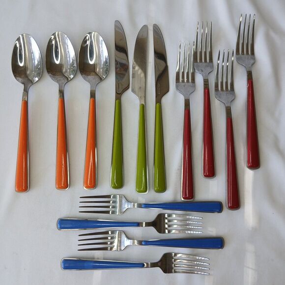 Fiestaware 14 Piece Merengue # 20 Flatware Stainless Silverware - Picture 1 of 6